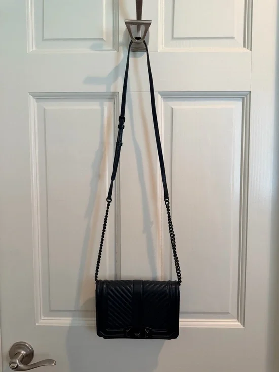 Rebecca Minkoff Black Quilted Leather Crossbody Bag - Picture 4 of 8